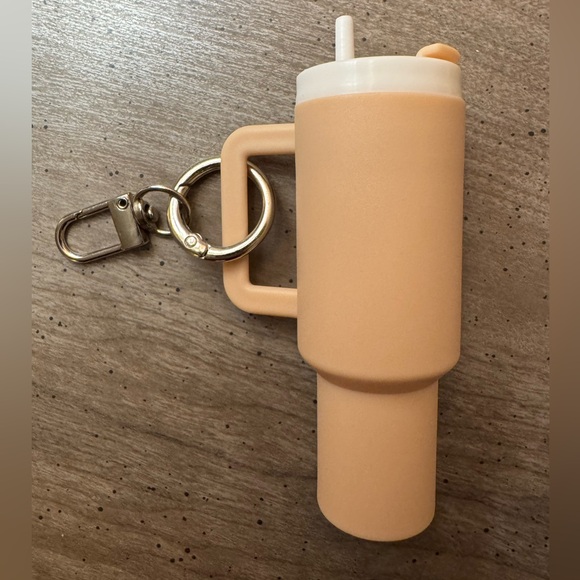 Accessories - Beige Miniature Tumbler Keychain